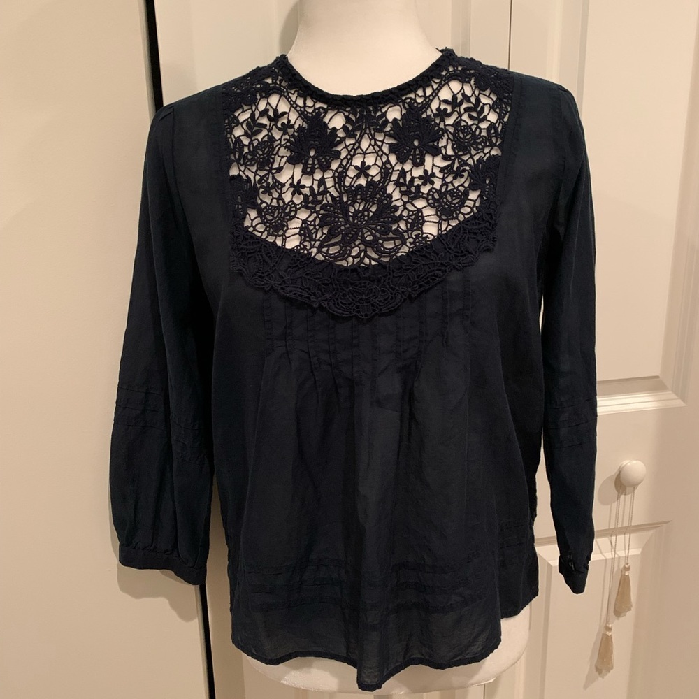 Abercrombie & Fitch Boho Lace Long Sleeve Shirt